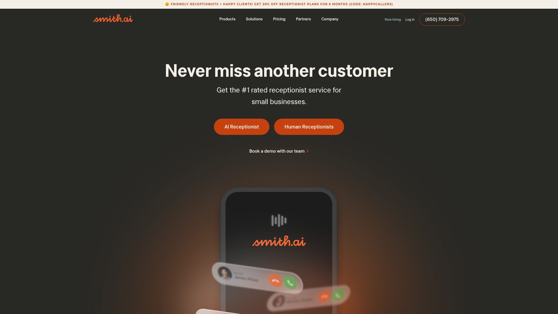Smith.ai screenshot
