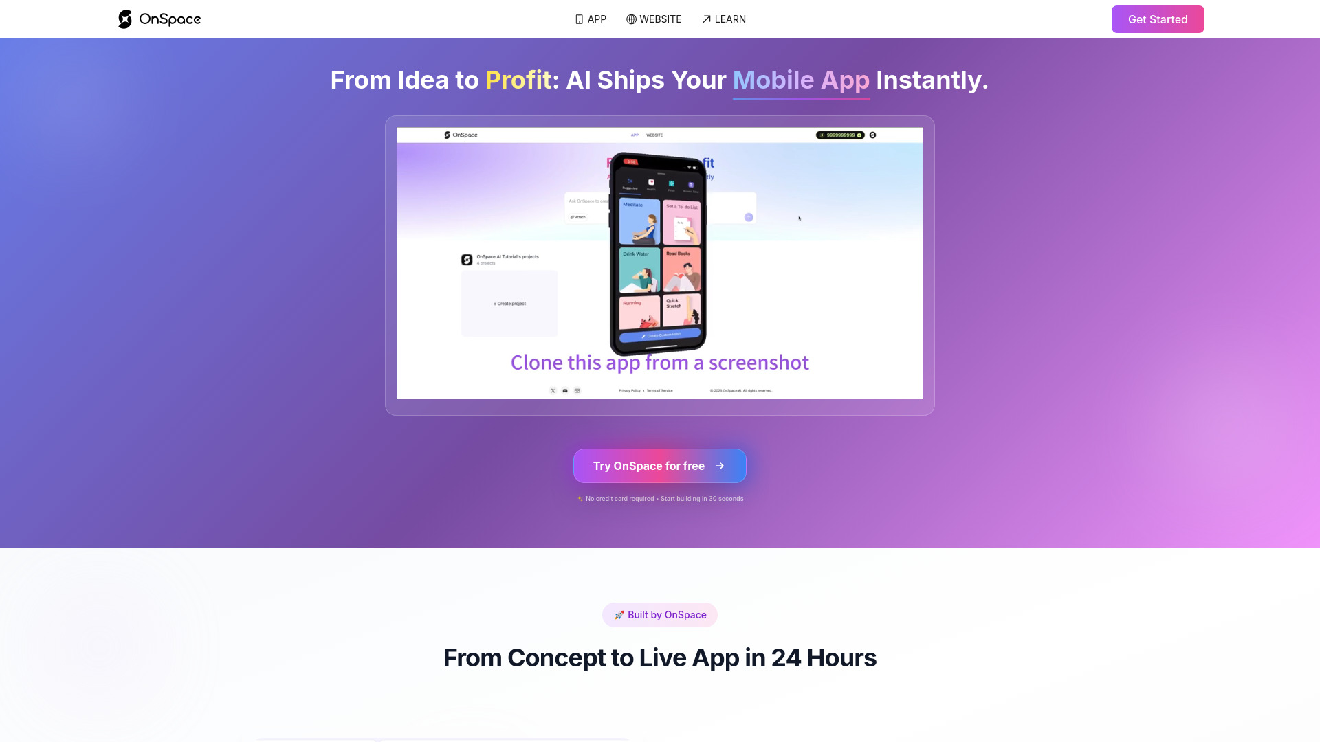 OnSpace.AI: App Builder AI No-code Platform screenshot