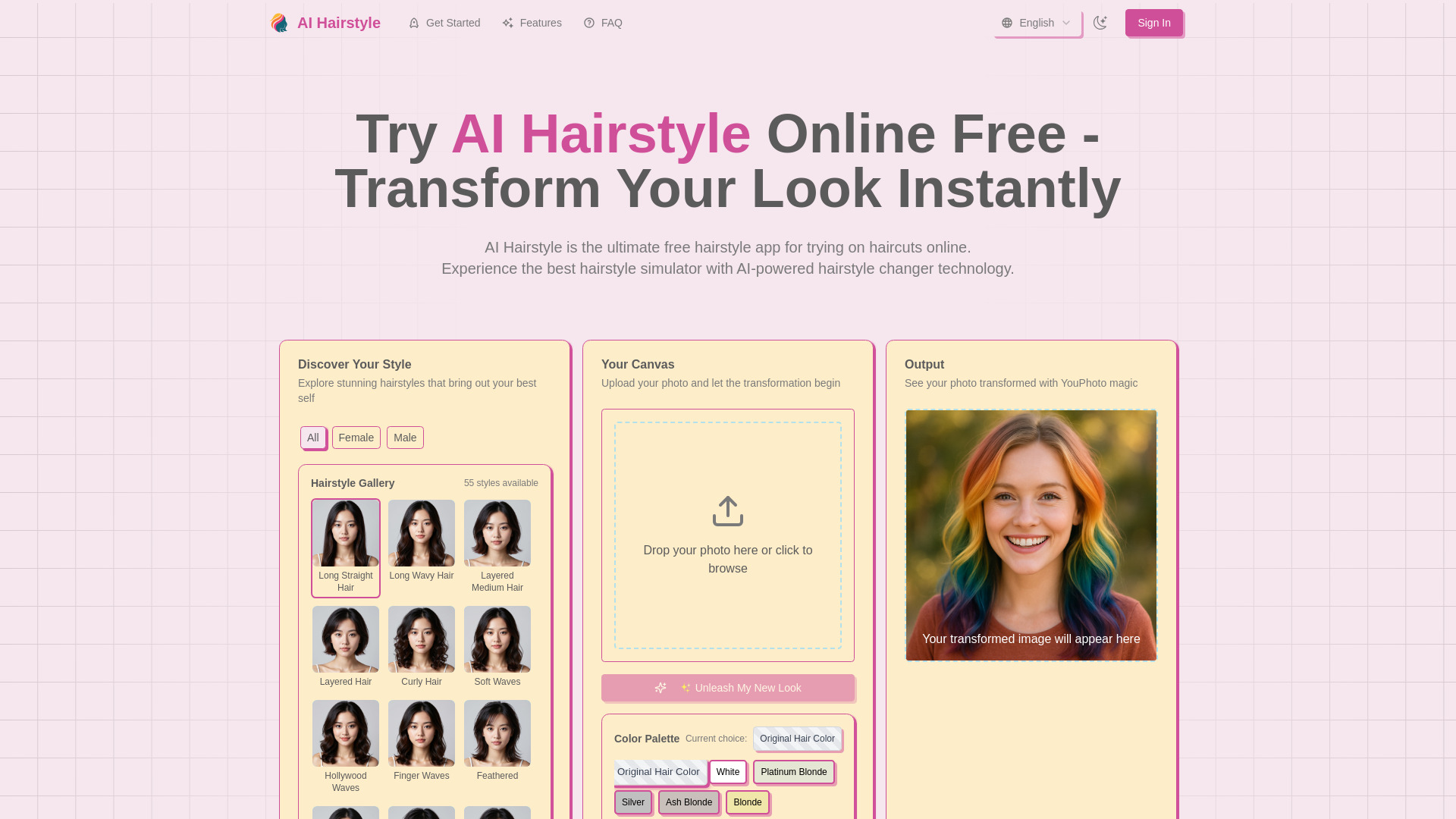 AI Hairstyle screenshot