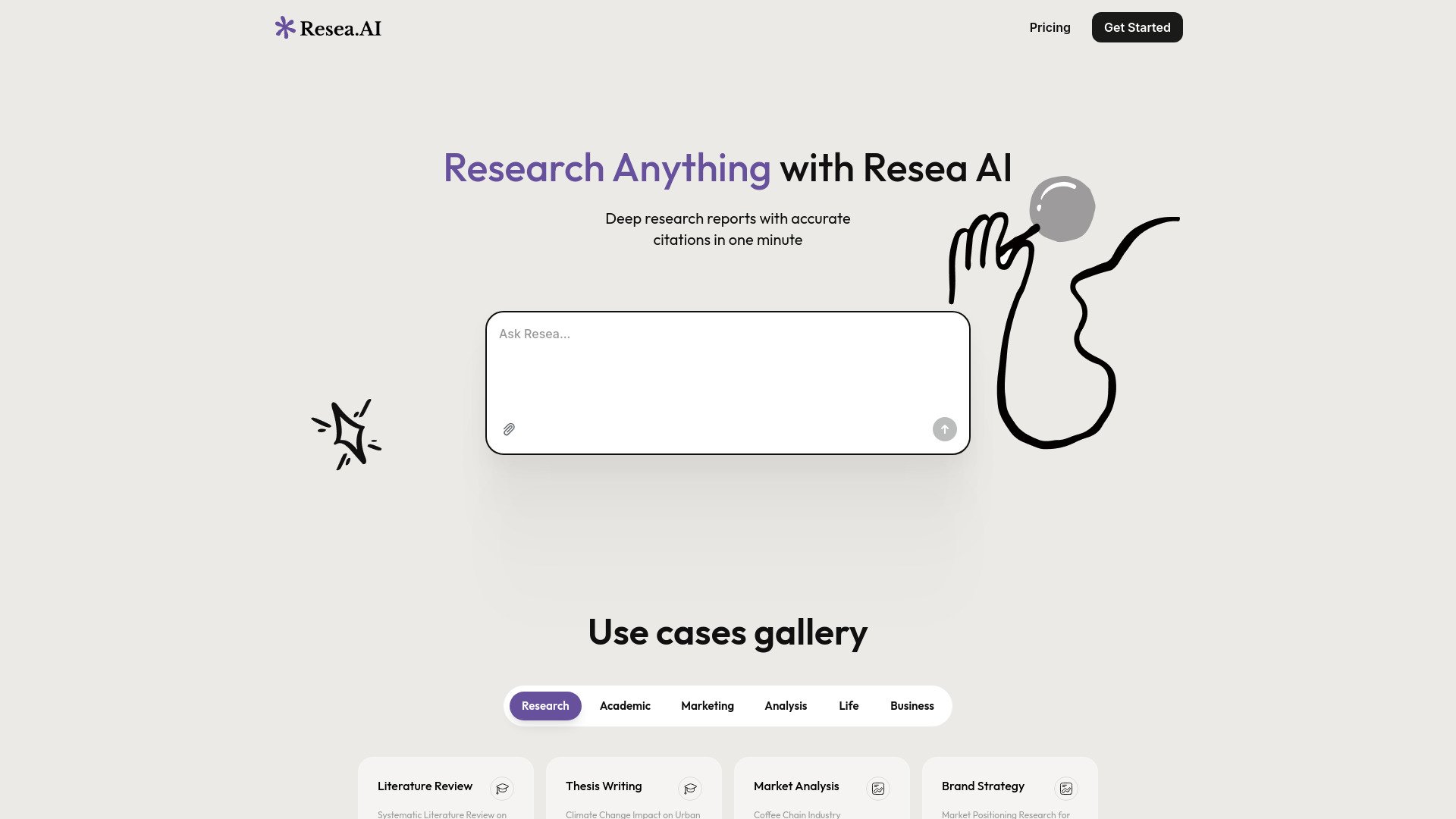 Resea AI screenshot