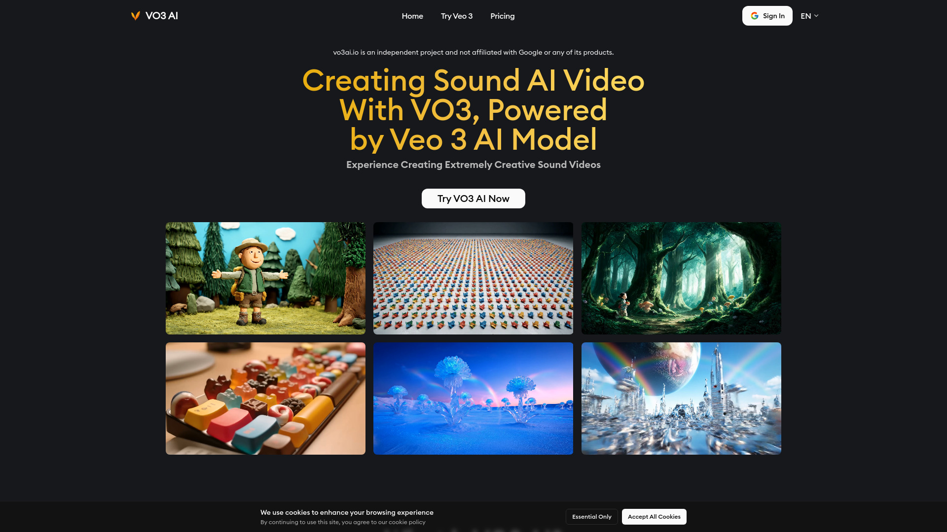 Veo 3 AI Video Generator screenshot
