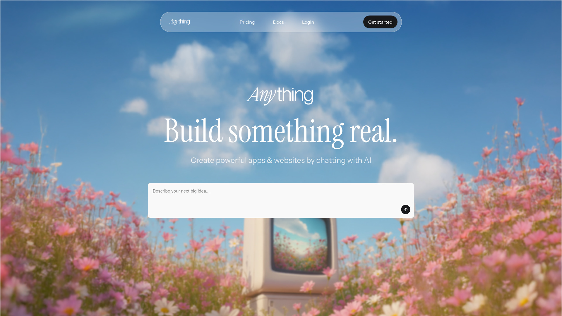 Anything - AI app builder screenshot