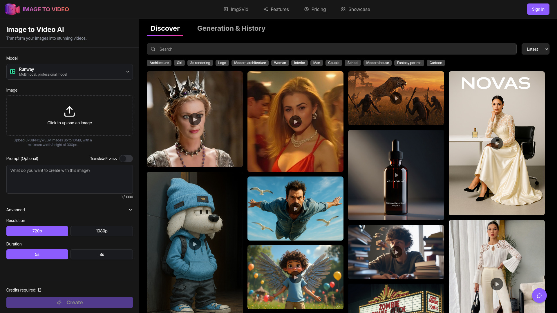 image to video ai screenshot