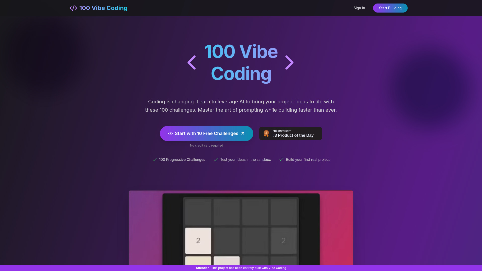 100 Vibe Coding screenshot