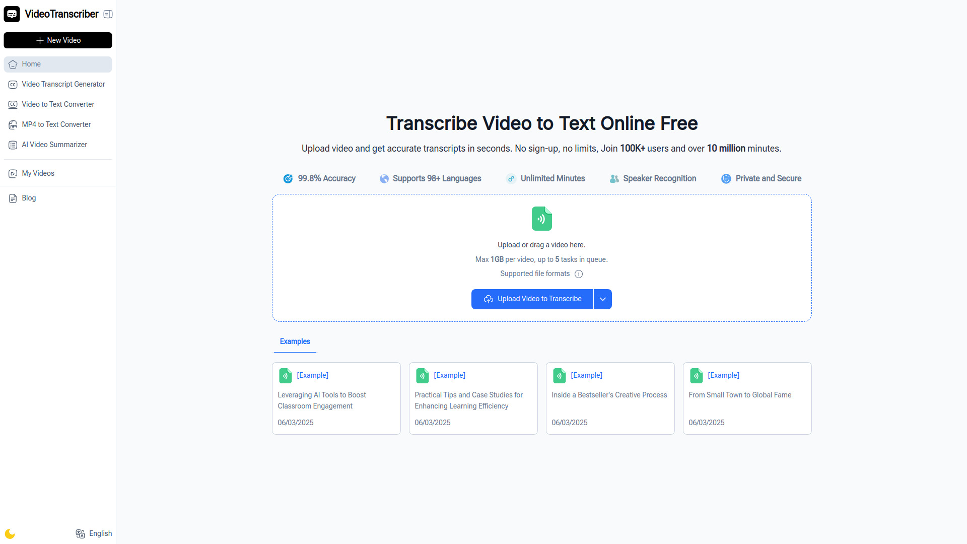 Video Transcriber AI screenshot