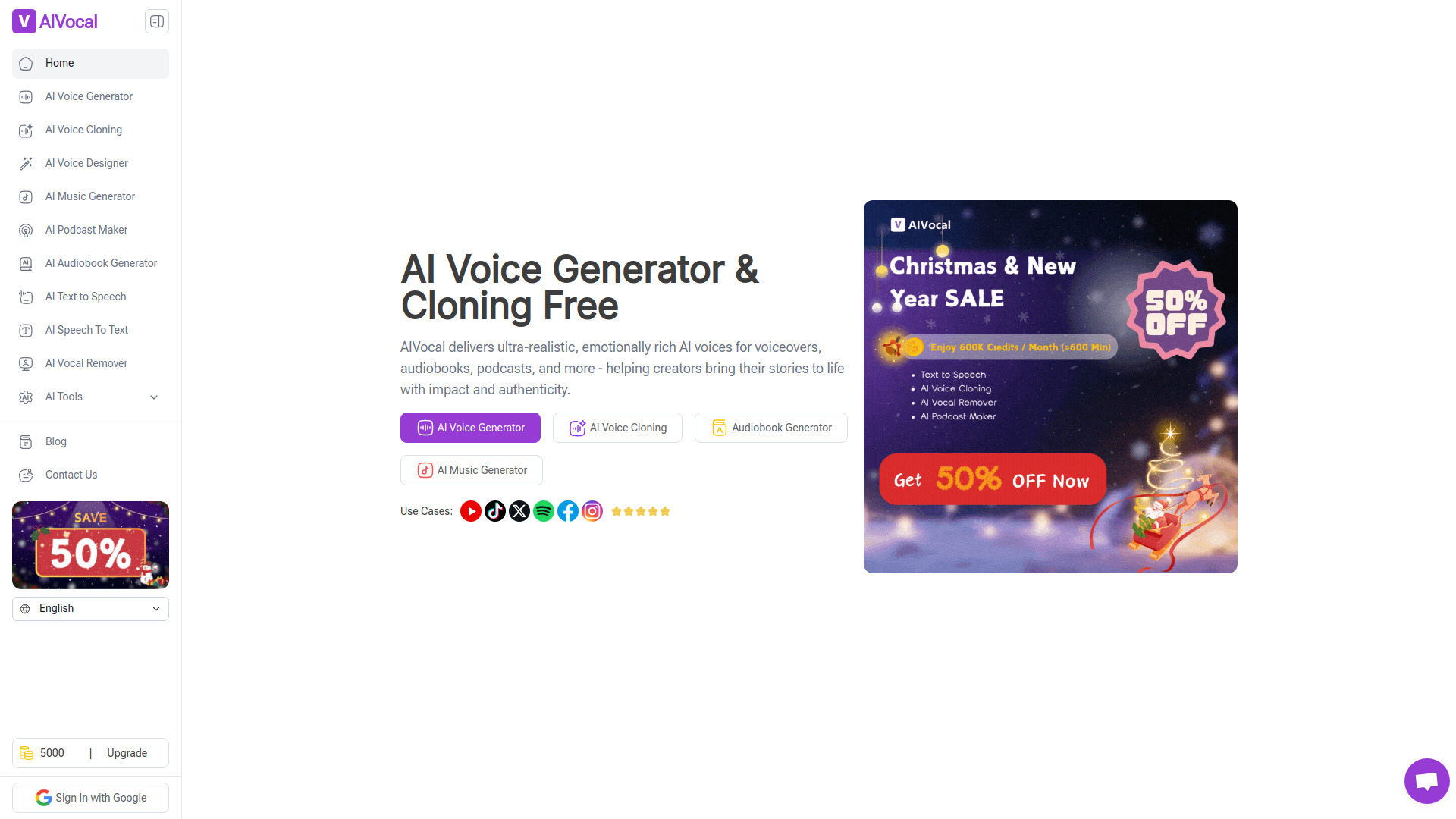 AI Voice Generator by AIVocal screenshot