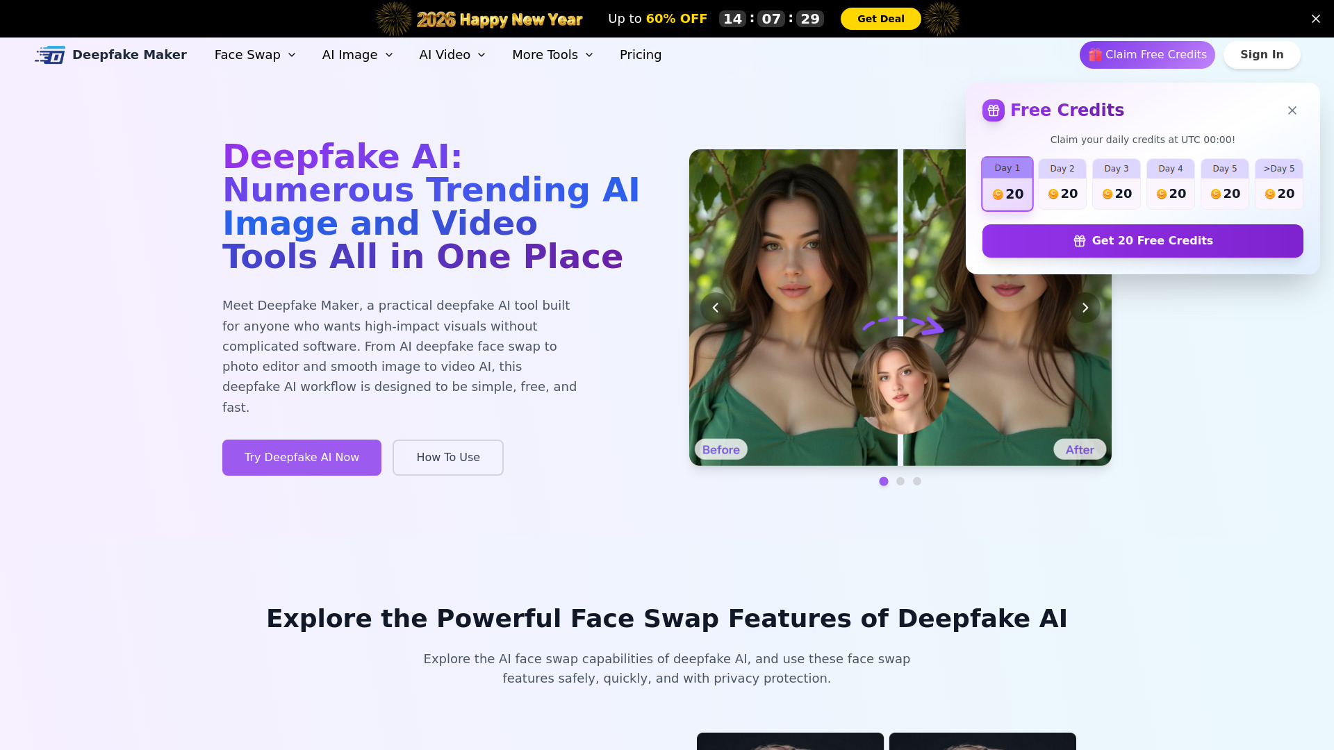 Deepfake AI screenshot