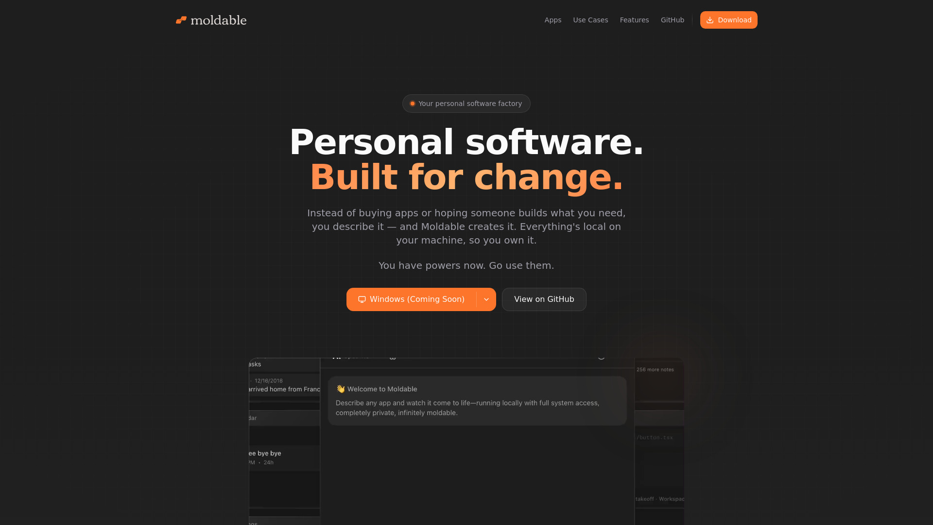 Moldable screenshot