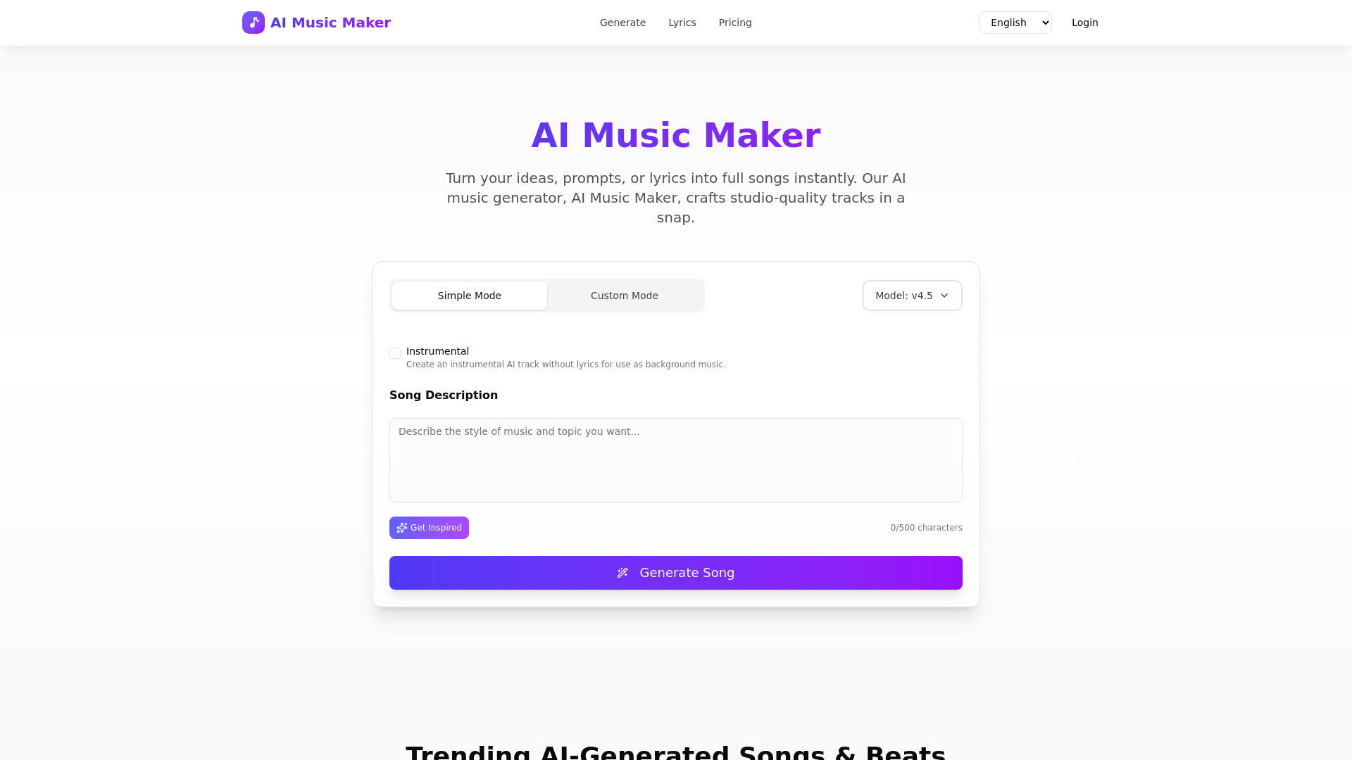 AI Music Maker (MusicMakerApp) screenshot