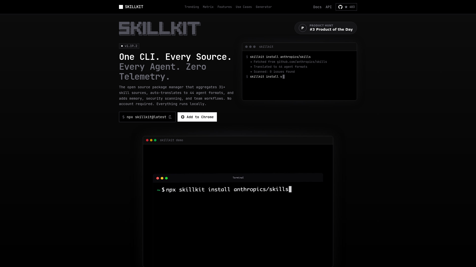 SkillKit screenshot