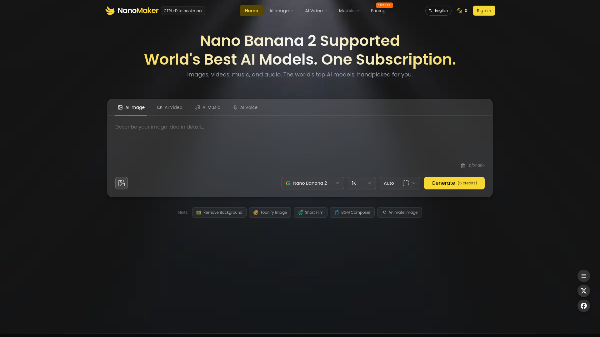 NanoMaker AI screenshot