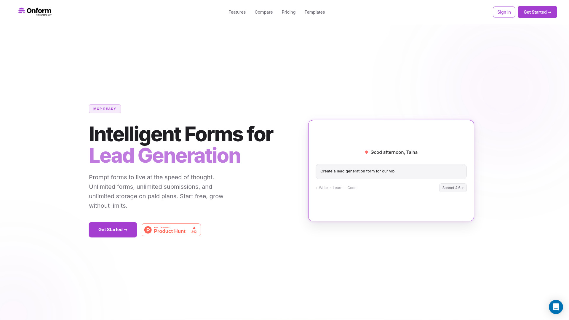 Onform screenshot
