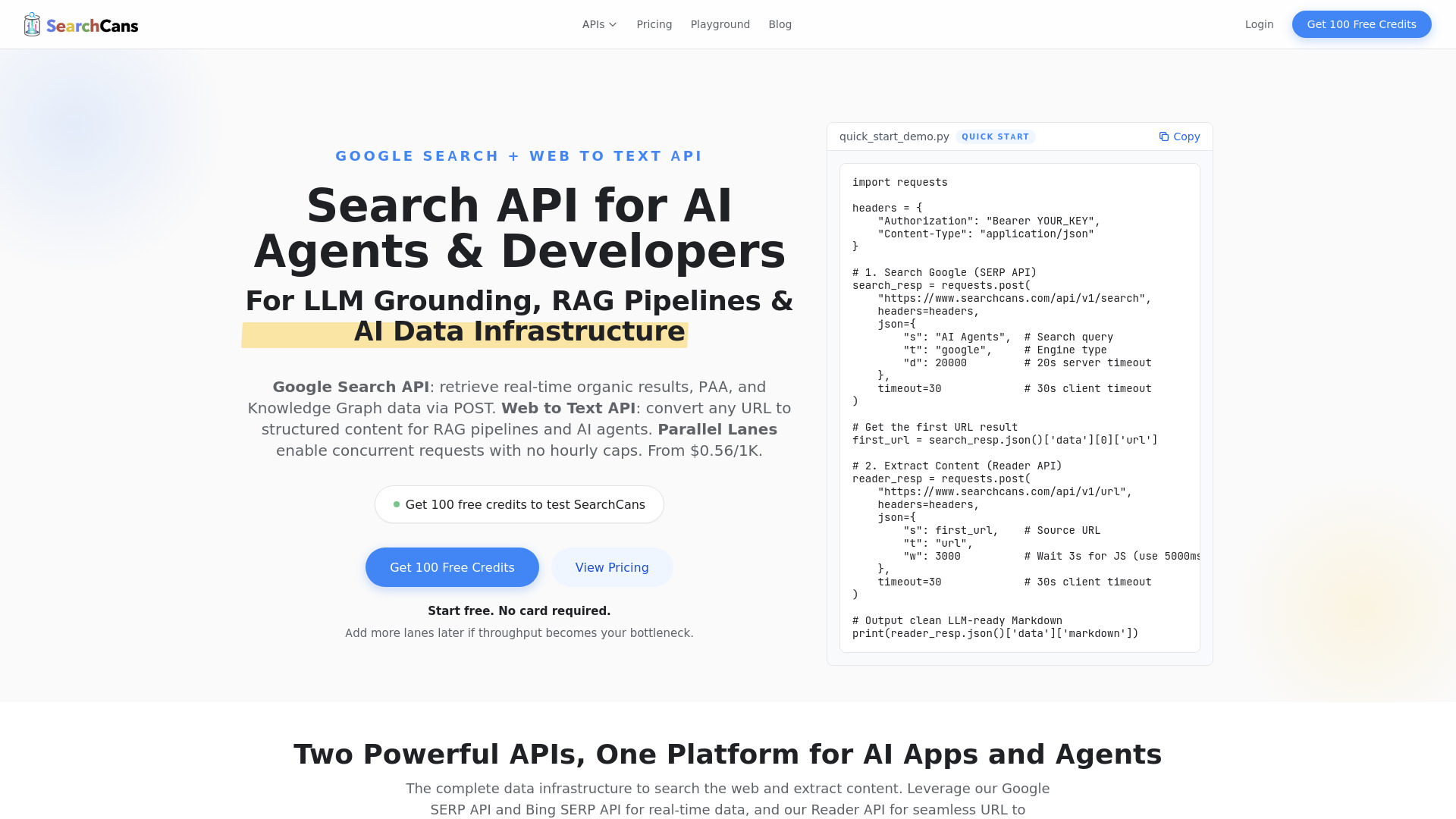 SearchCans screenshot