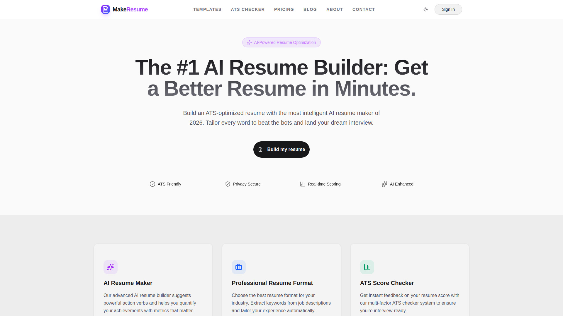MakeResume screenshot