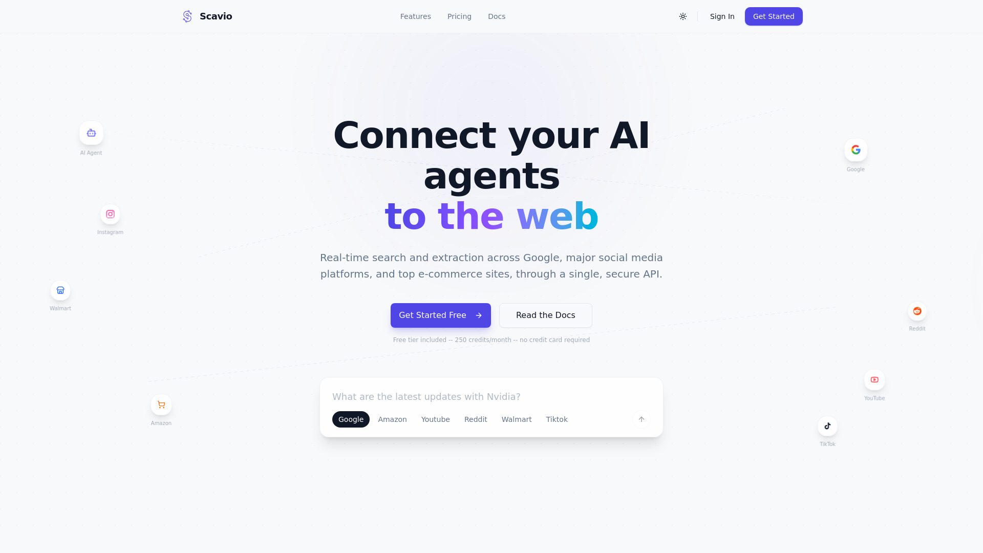 Scavio AI screenshot