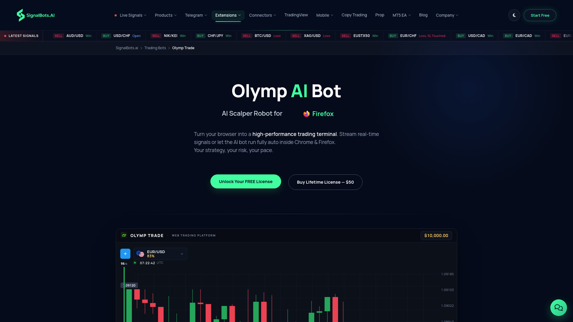 Olymp AI Bot screenshot