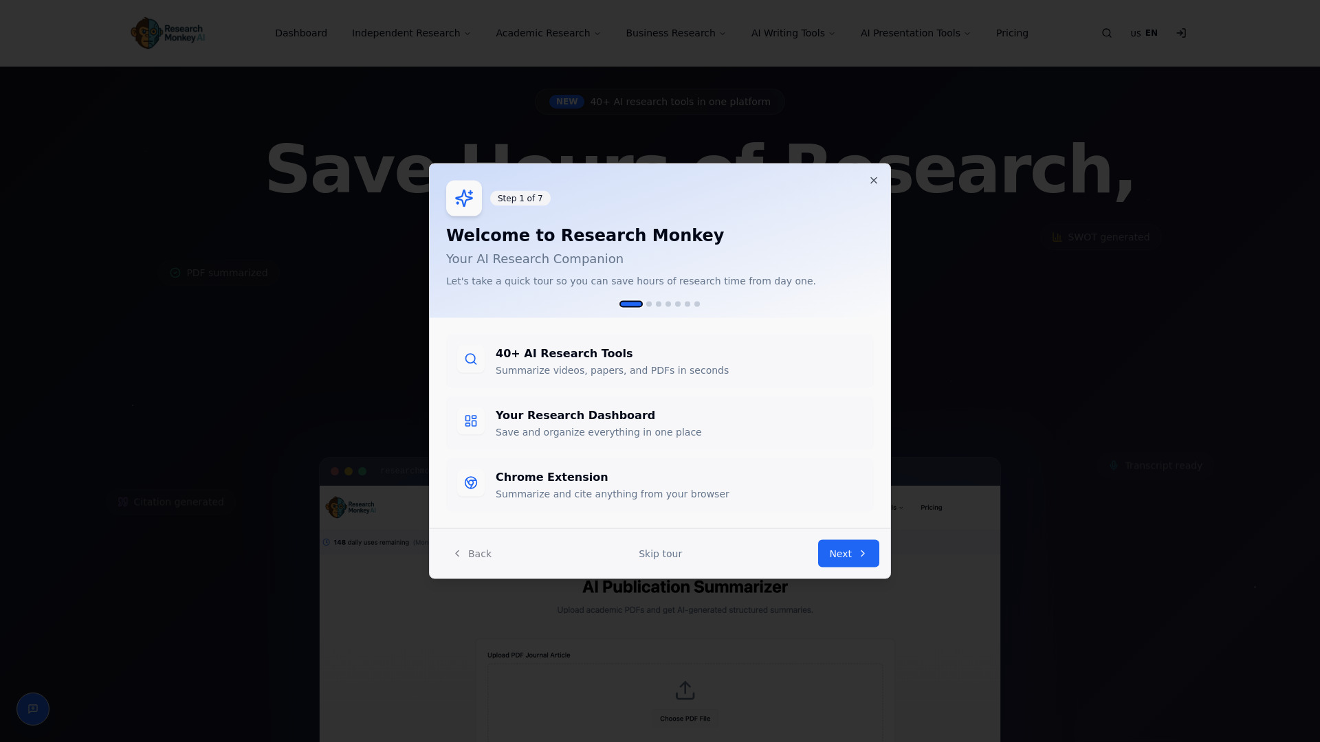 ResearchMonkey AI screenshot
