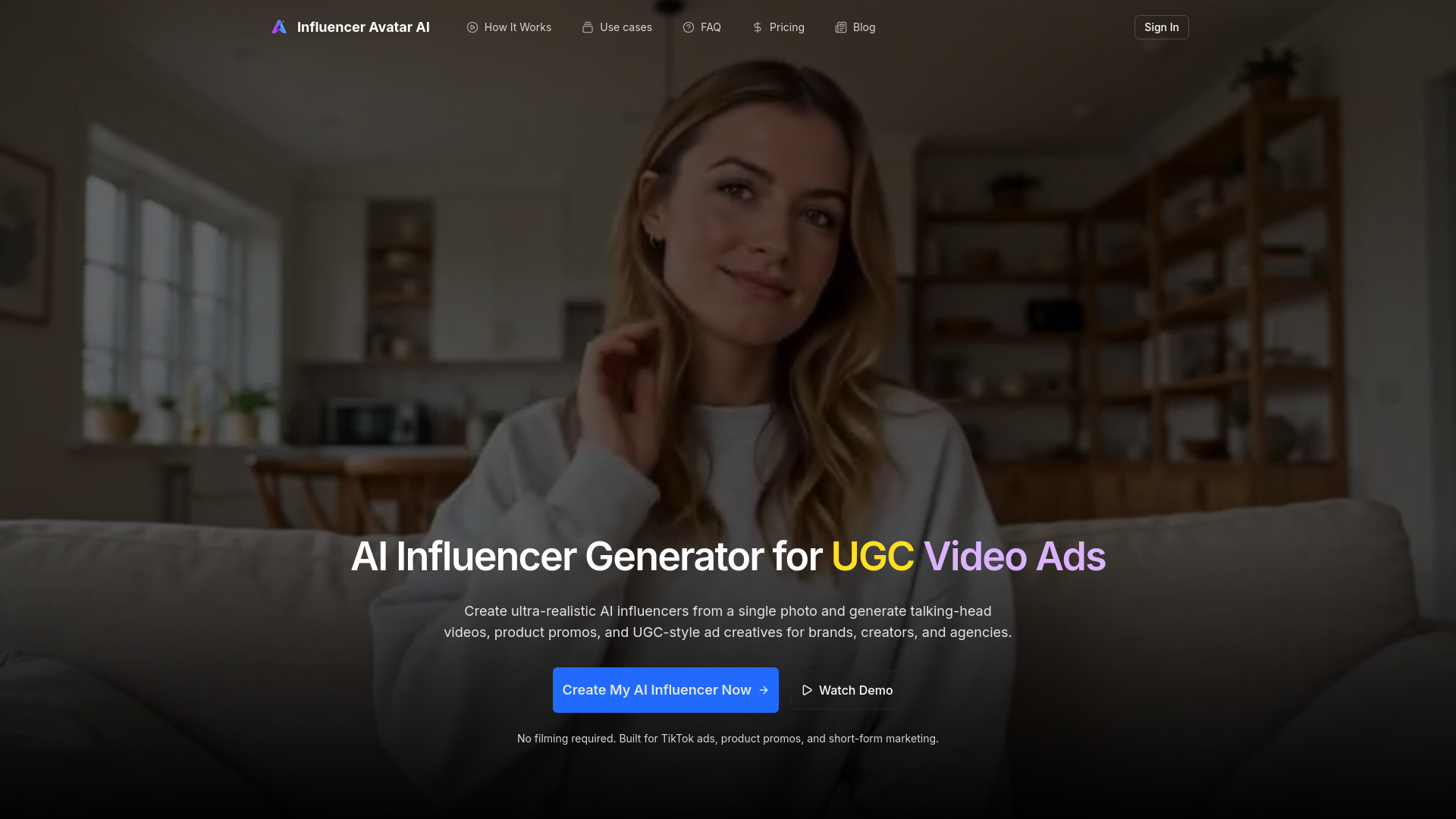 Influencer Avatar AI screenshot