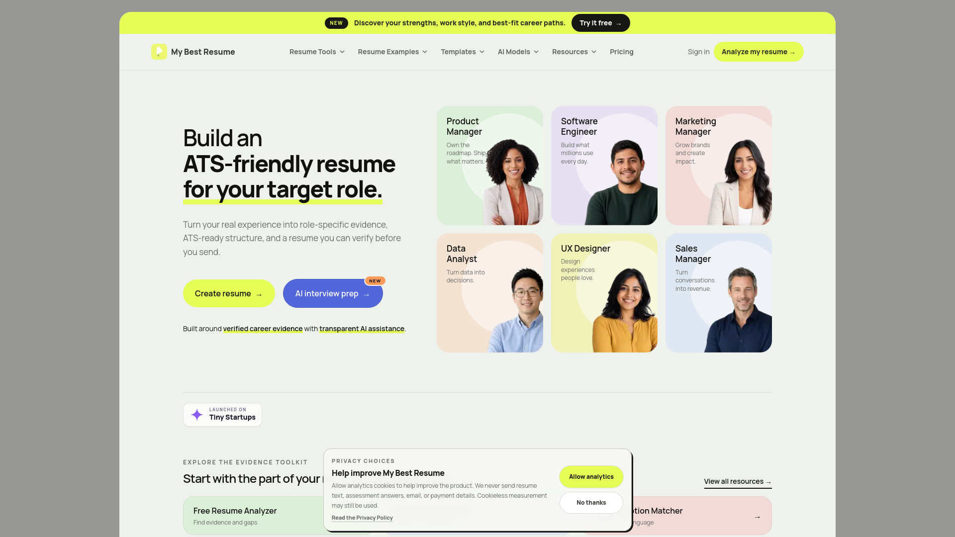 MyBestResume.ai screenshot