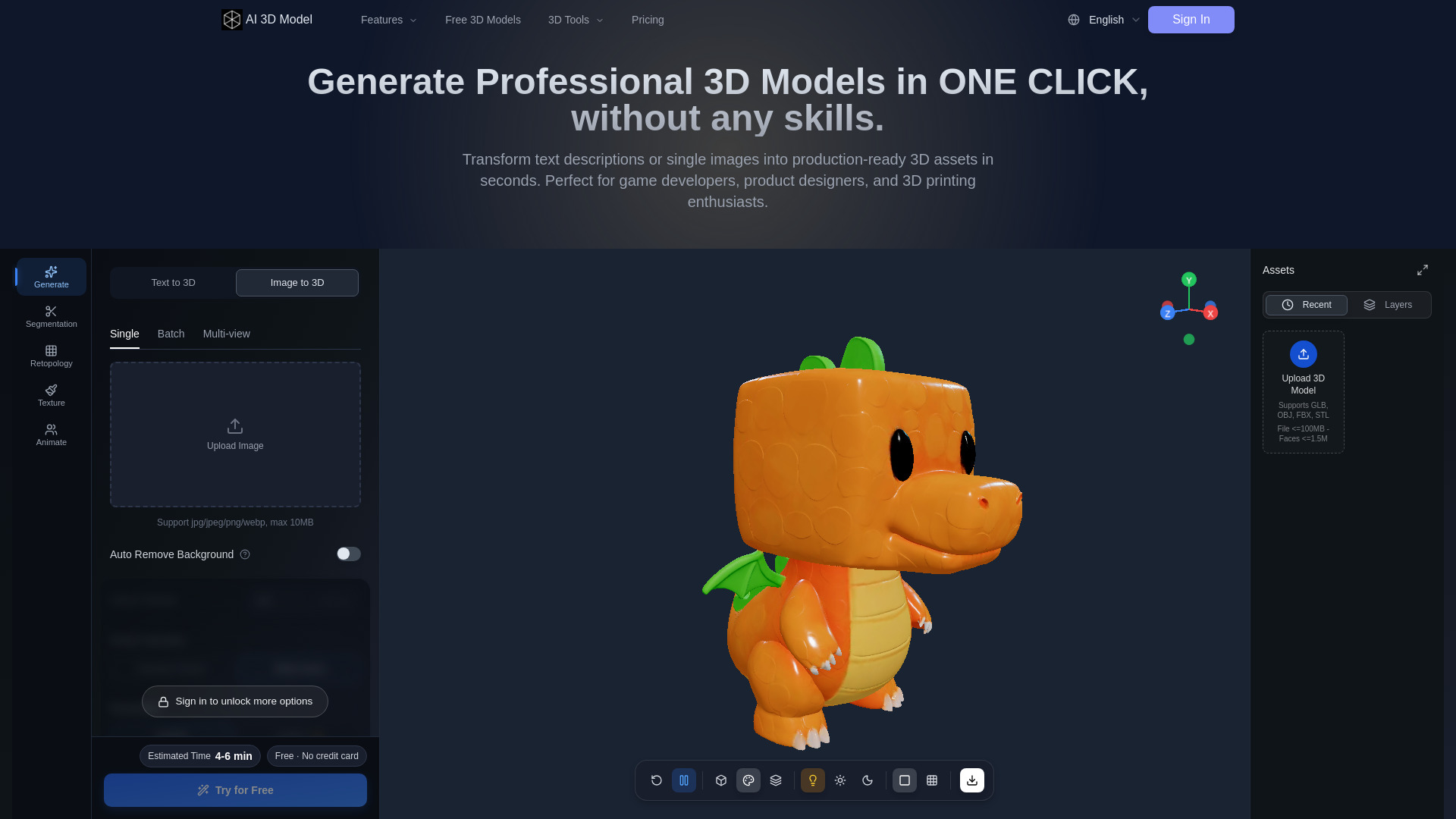 AI 3D Model screenshot