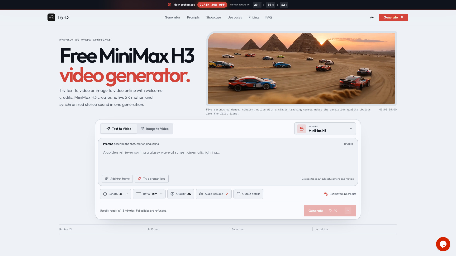 Try Minimax H3 screenshot