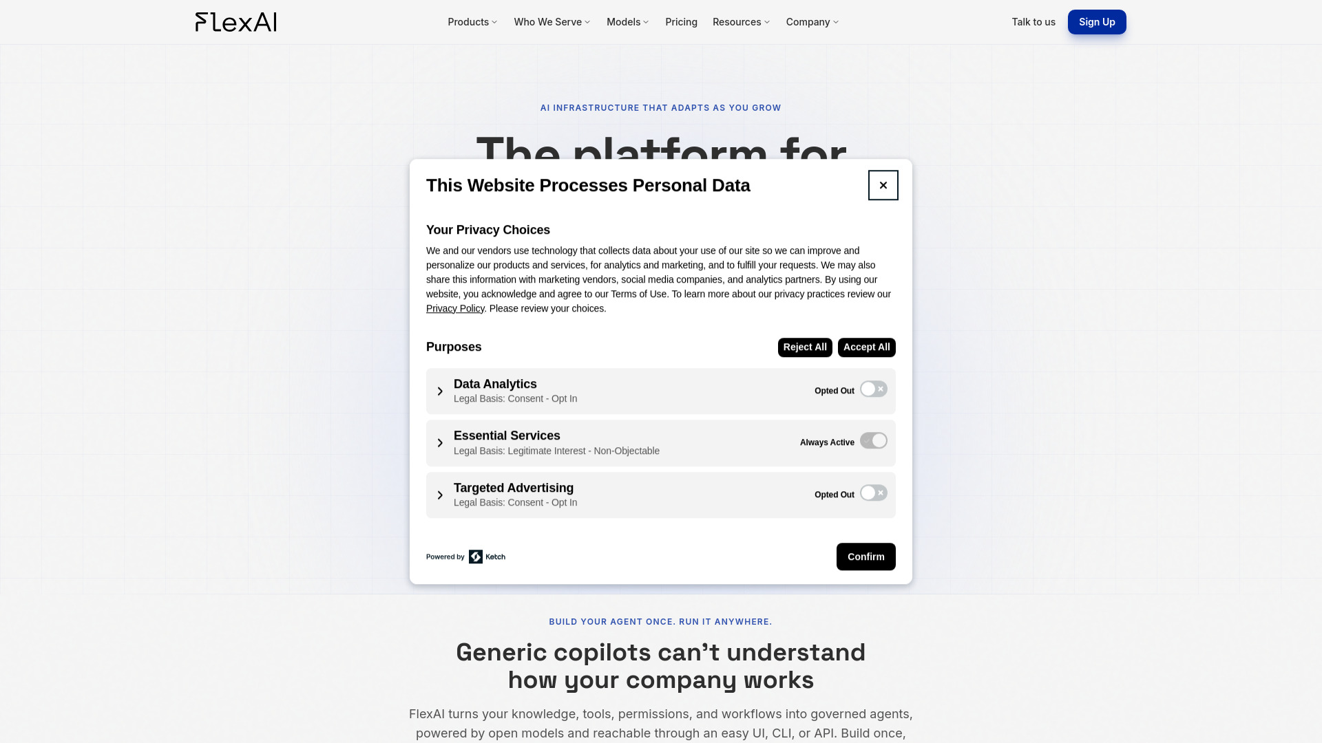 FlexAI screenshot