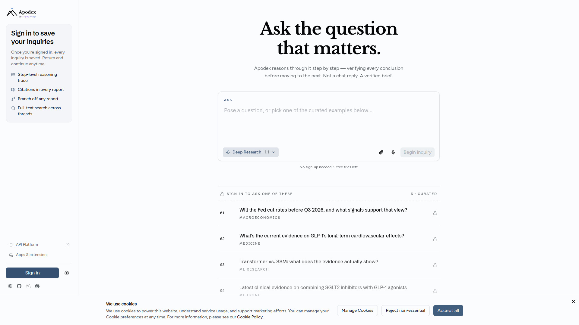 Apodex screenshot