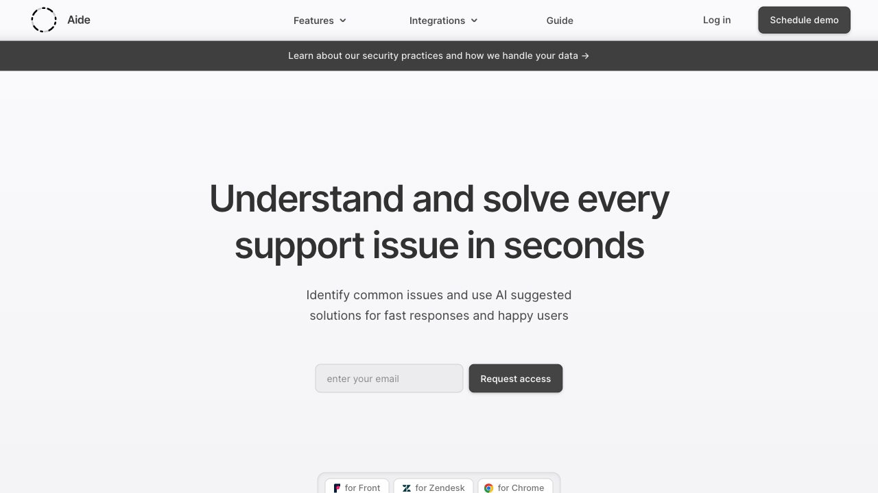 Aide screenshot