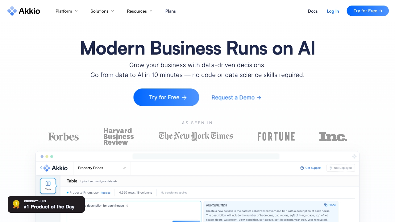 Akkio screenshot