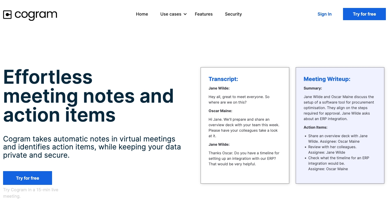 Cogram screenshot