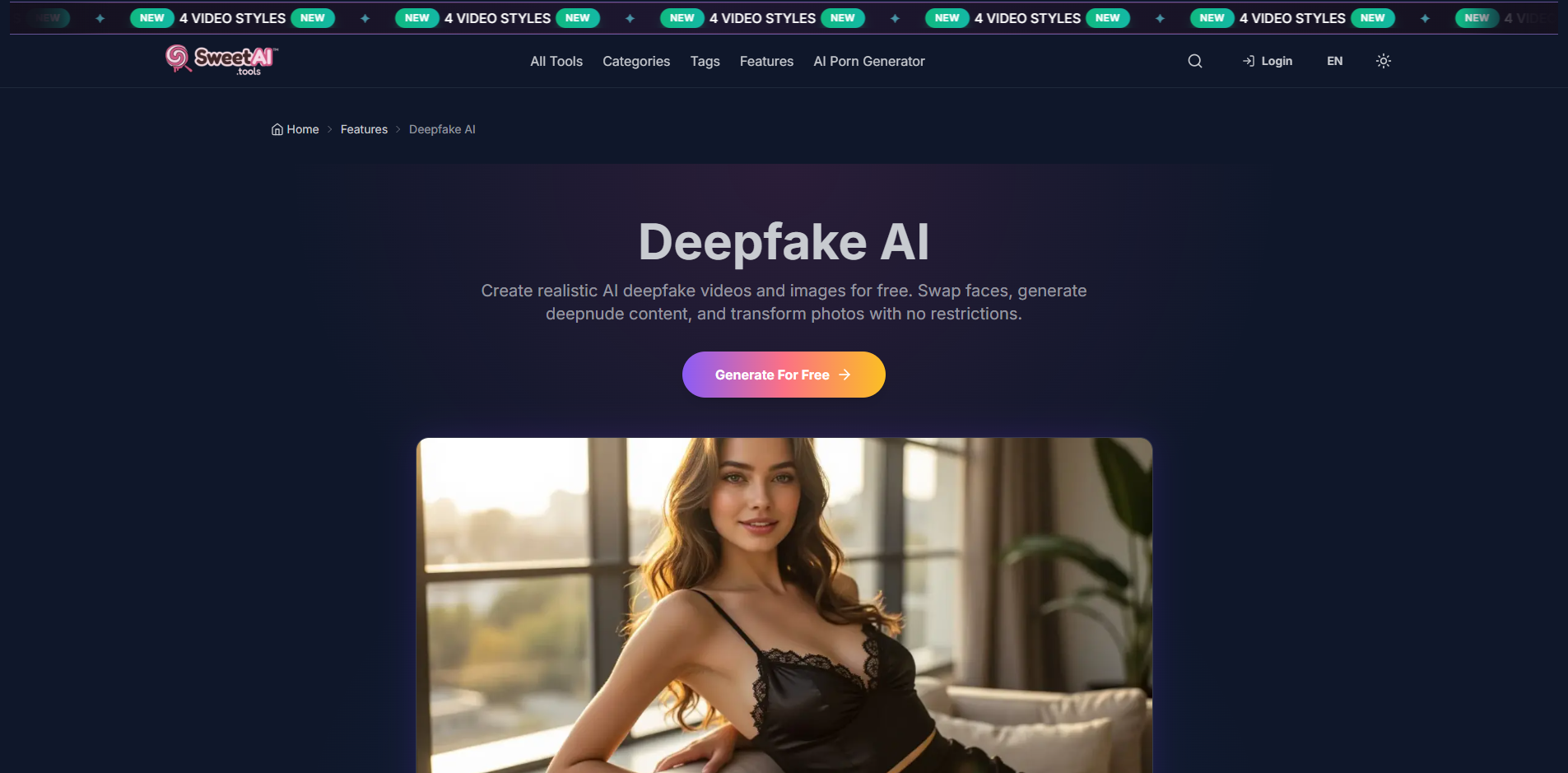 Deepfake AI Generator screenshot